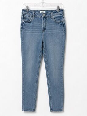 Time and Tru Women High Rise Skinny Jeans Medium Light Wash - Size 6 Regular
